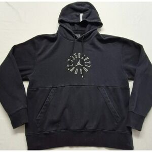 Nike Air Jordan Men's Graphics Fleece Pullover Hoodie pocket sz. L